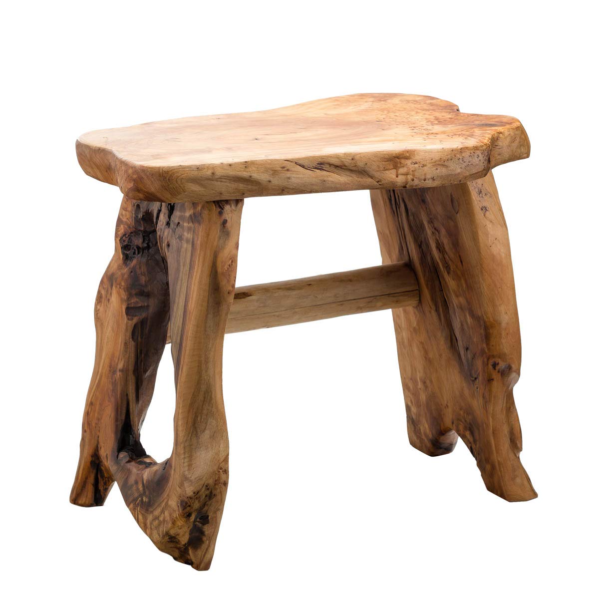 TJ Global Natural Edge Cedar Wood Tree Stump Indoor/Outdoor Stool, Garden Bench, Night Stand, End Table, Plant Stand - L20 x W11 x H17 TJ Global