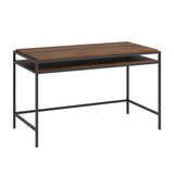 Sauder Nova Loft Writing Desk with Shelf, L: 48.98" x W: 24.96" x H: 29.53", Grand Walnut Sauder