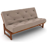 Nirvana Futons Premier Pocket Coil 10-Inch Queen Futon Mattress, Microfiber Khaki - Made in USA Nirvana Futons