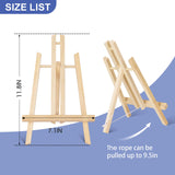 ESRICH 24 Pack 11.8" Wood Easels,Small Tabletop Display Stand,Easel Stand for Painting,Painting Party,Kids Student Tabletop Easels for Painting, Portable Canvas Photo Picture Sign Holder ESRICH