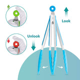 Kitchen Tongs Set of 3, Cooking Tongs with Silicone Tips, Stainless Steel Buffet Tongs, Non-Stick Non-Scratch Heat Resistant Tongs for Grilling Cooking BBQ Salad Serving (Multicolor, 7/9/12 Inch) DAILY KISN