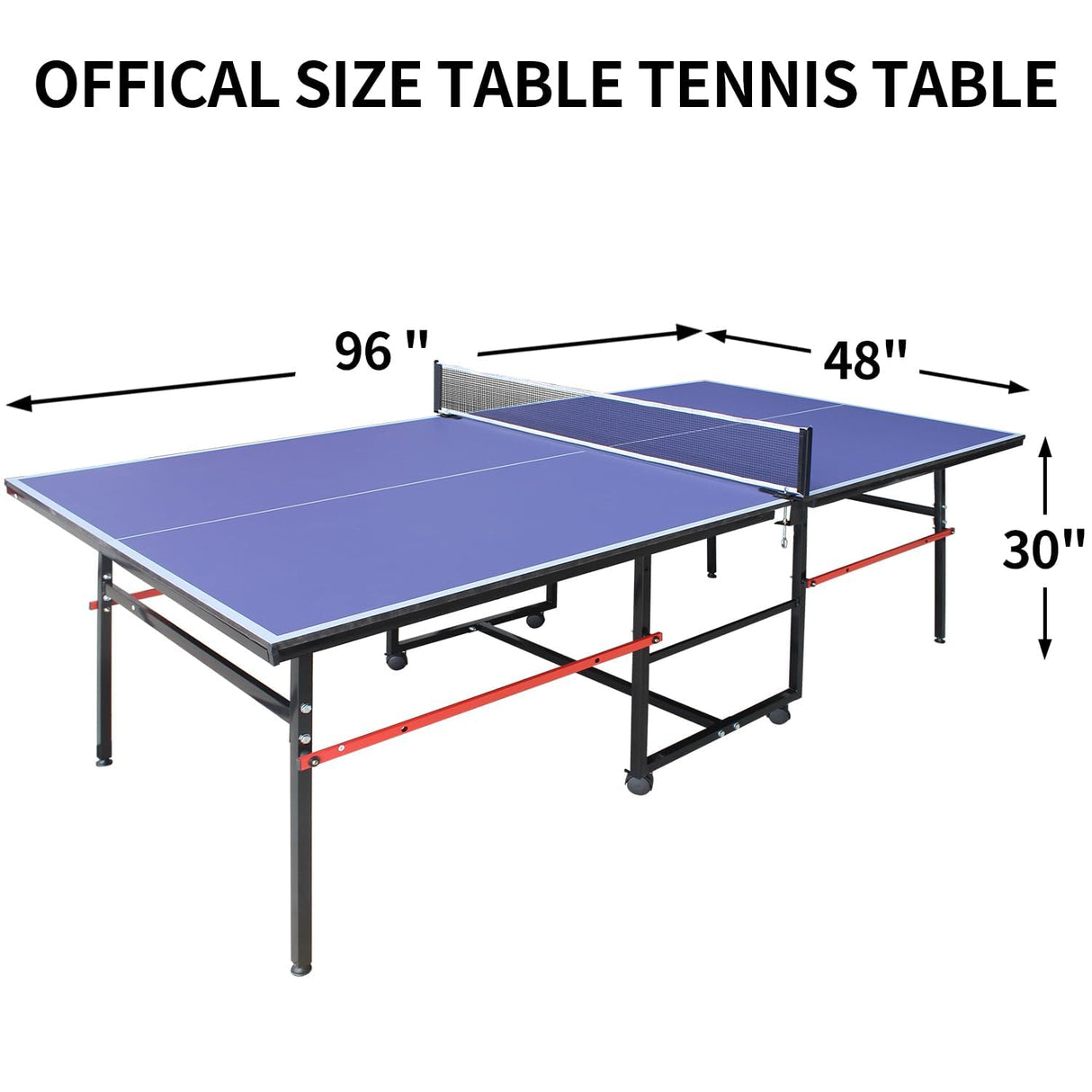 GarveeLife 8ft Mid-Size Portable Table Tennis Tables– Professional Outdoor Ping Pong Table Game, Foldable Ping Pong Game Set for Indoor/Outdoor,Table Top with Net, 2 Paddles and 3 Balls, Playback Mode GarveeLife