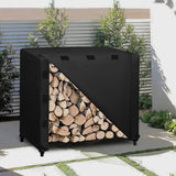 Easy-Going 4 Feet Outdoor Log Rack Cover Durable Waterproof Weatherproof Firewood Cover with Openable Front Flap, Cover ONLY (48"x24"x41", Black) Easy-Going