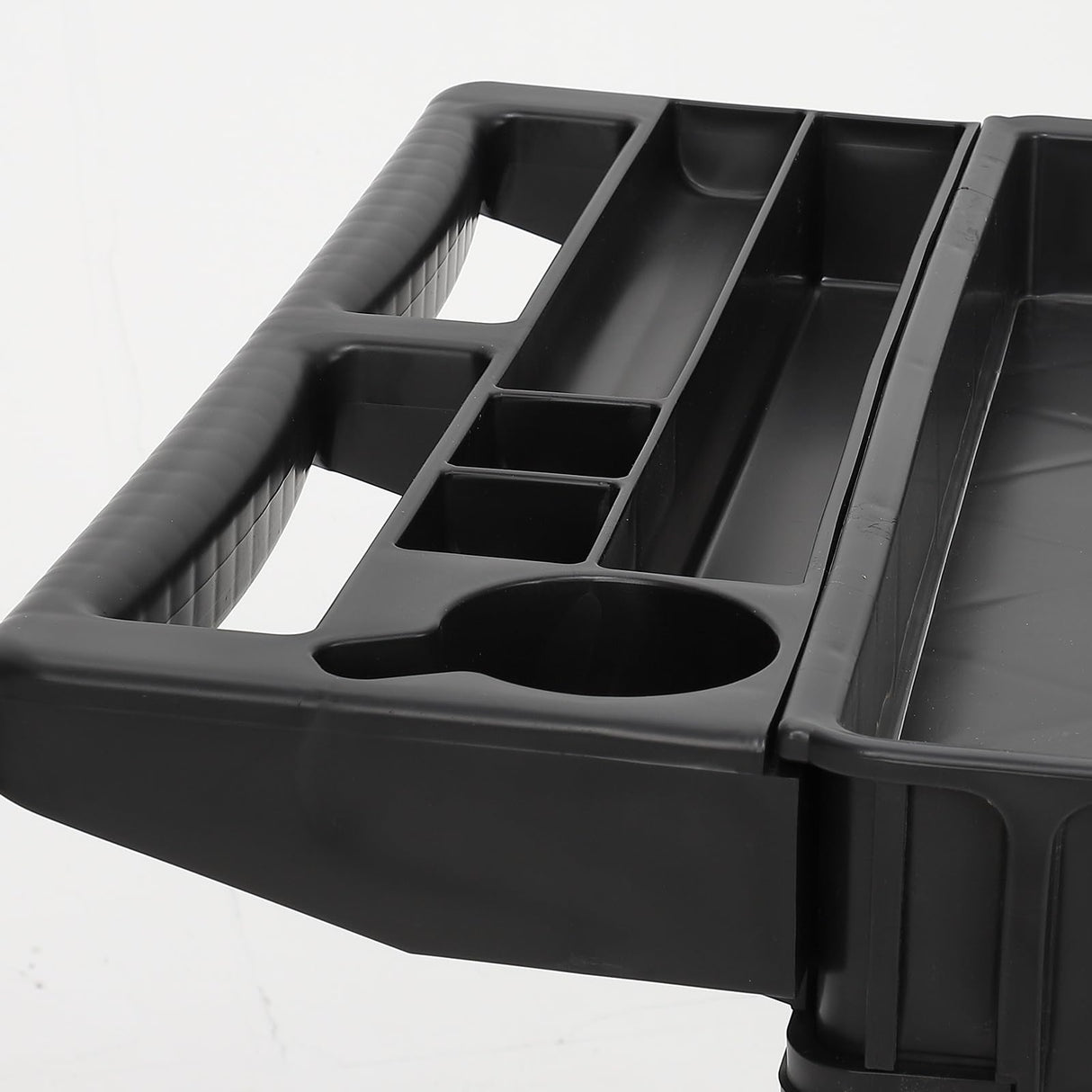 Service Cart 2-Shelf, 500 lbs Capacity, Storage Handle, for Warehouse/Garage/Cleaning/Manufacturing, 45"X25" PioneerWorks