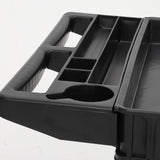 Service Cart 2-Shelf, 500 lbs Capacity, Storage Handle, for Warehouse/Garage/Cleaning/Manufacturing, 45"X25" PioneerWorks