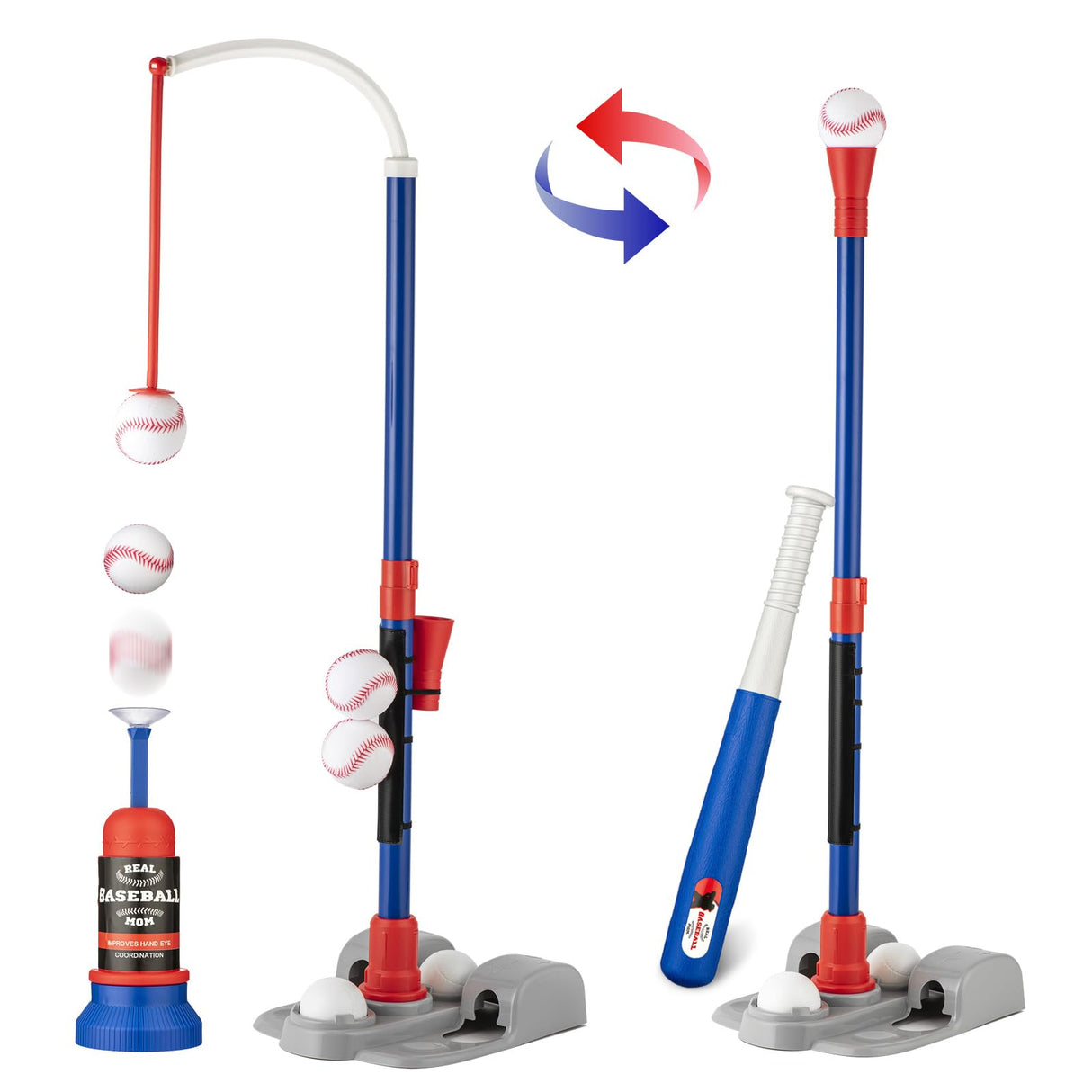 VROGTIK Toys Toddler Tball Set 3-5 Kids Toy Gift for 5-7 Year Old Boy Outdoor Sports Playground Sets for Backyards VROGTIK