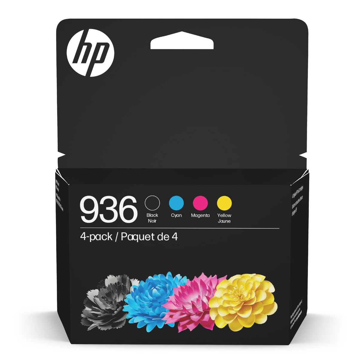 HP 936 Black, Cyan, Magenta, Yellow Ink Cartridges (4-pack) | Works with : OfficeJet 9122e; Pro: 9110b, 9125e, 9128e, 9130b, 9135e; OfficeJet Pro Wide Format 9730e | Eligible for Instant Ink | 6C3Z5LN HP