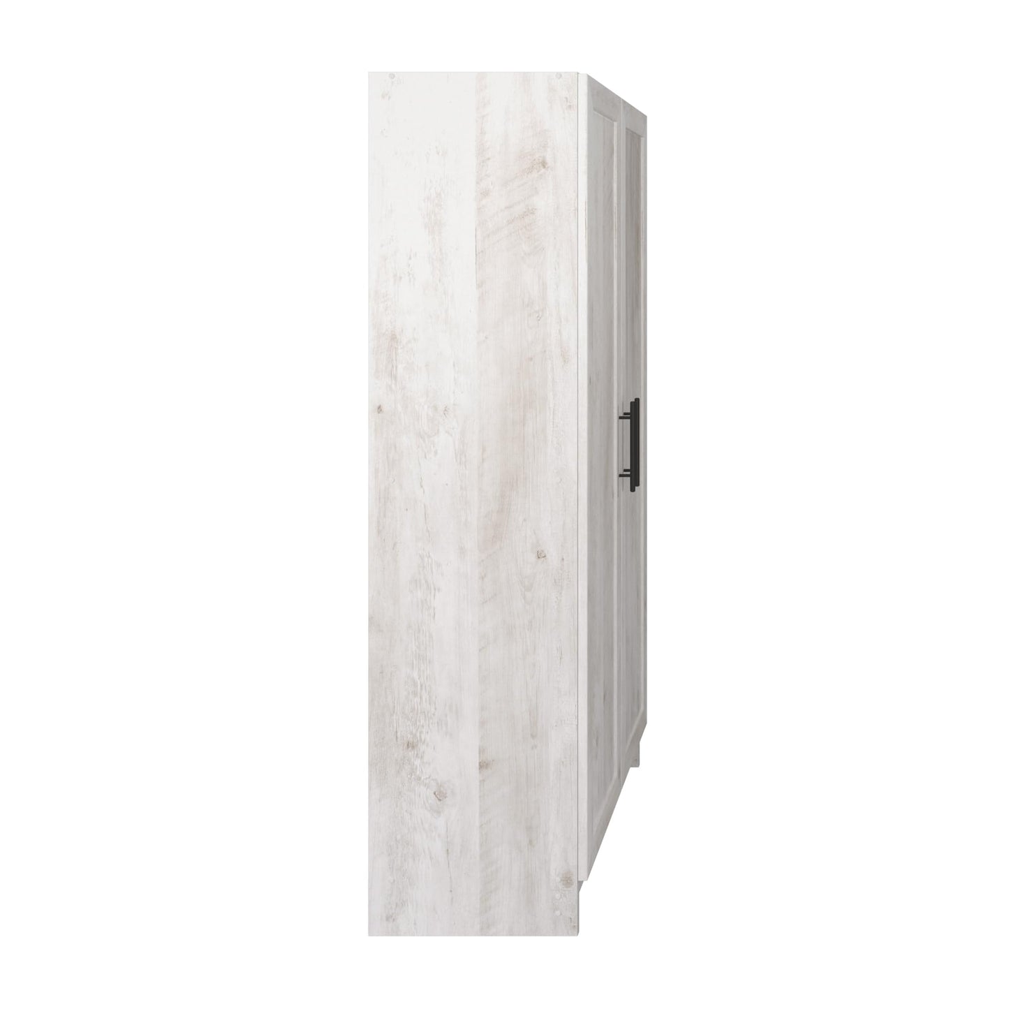 Prepac Elite Storage Accent Cabinet with Panel Doors, Rustic White Storage Cabinet, Bathroom Cabinet, Pantry Cabinet with 3 Shelves 16.5.5" D x 32" W x 65" H, ASCR-1001-1