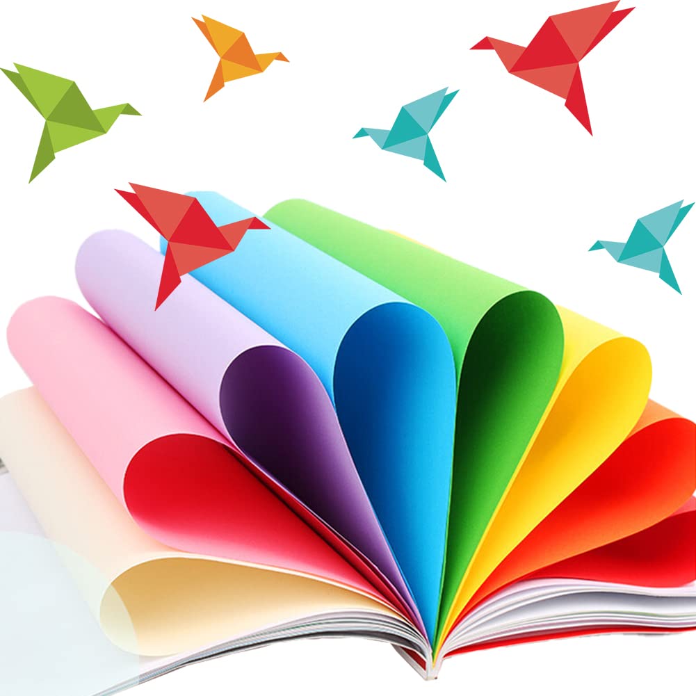 MIDUOLE Origami Paper, Pack of 500 Sheets - 20 Vivid Colors - Double Sided - 6 Inch Square, Easy Fold Paper for Kids Adult Beginners Training Arts & Crafts Projects. MIDUOLE