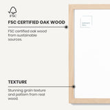 Opposite Wall - 18x24 in - Natural Solid Oak Wood Picture Frame - Lightweight, Versatile & Shatterproof - Wall Hanging Poster or Photo Frame - Wall Decor for Office, Gallery & Home Opposite Wall