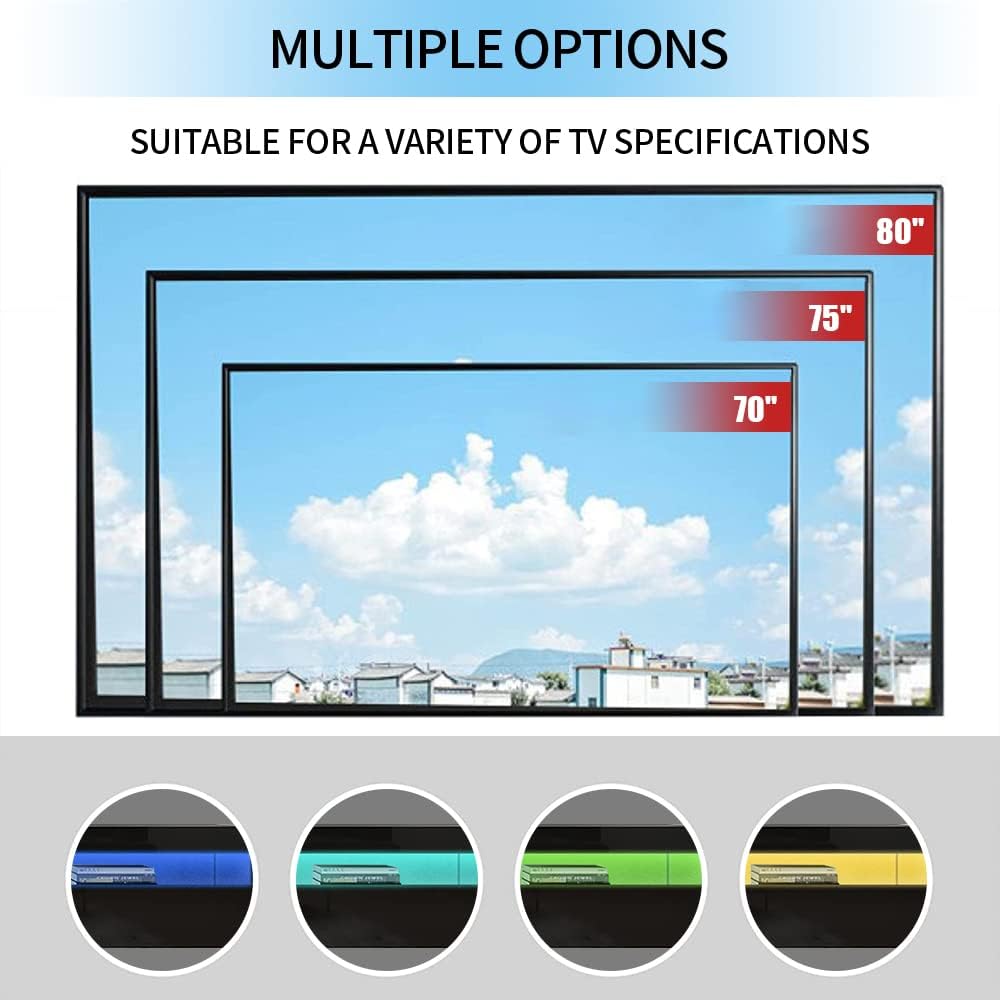 wuleen Floating TV Stand, 71" Floating Entertainment Center Wall Mounted,Floating Wall Mounted TV Shelf with Led Lights and Power Outlet,Modern High Gloss tv Cabinet Media Console with Storage wuleen