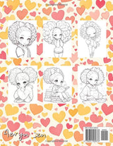 Anime Coloring Book: Chibi Kawaii Black Girls WoodArtSupply