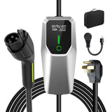Portable Level 1 and Level 2 EV Charger 240V 32A (7.68kw) with 26ft Charging Cable NEMA 14-50 5-15 for SAE-J1772 Electric Vehicles Charging Station j Junsun