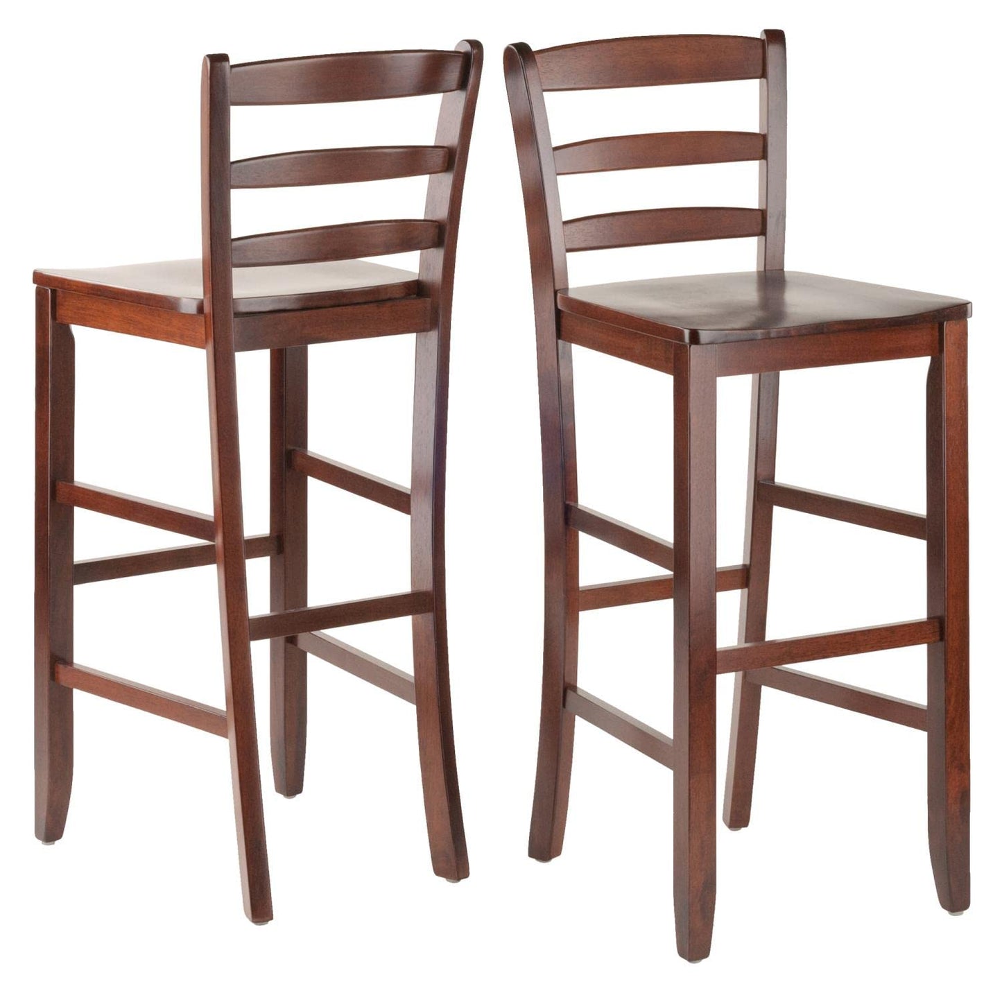 Winsome 29-Inch Bar Ladder Back Stool, Set of 2 - WoodArtSupply