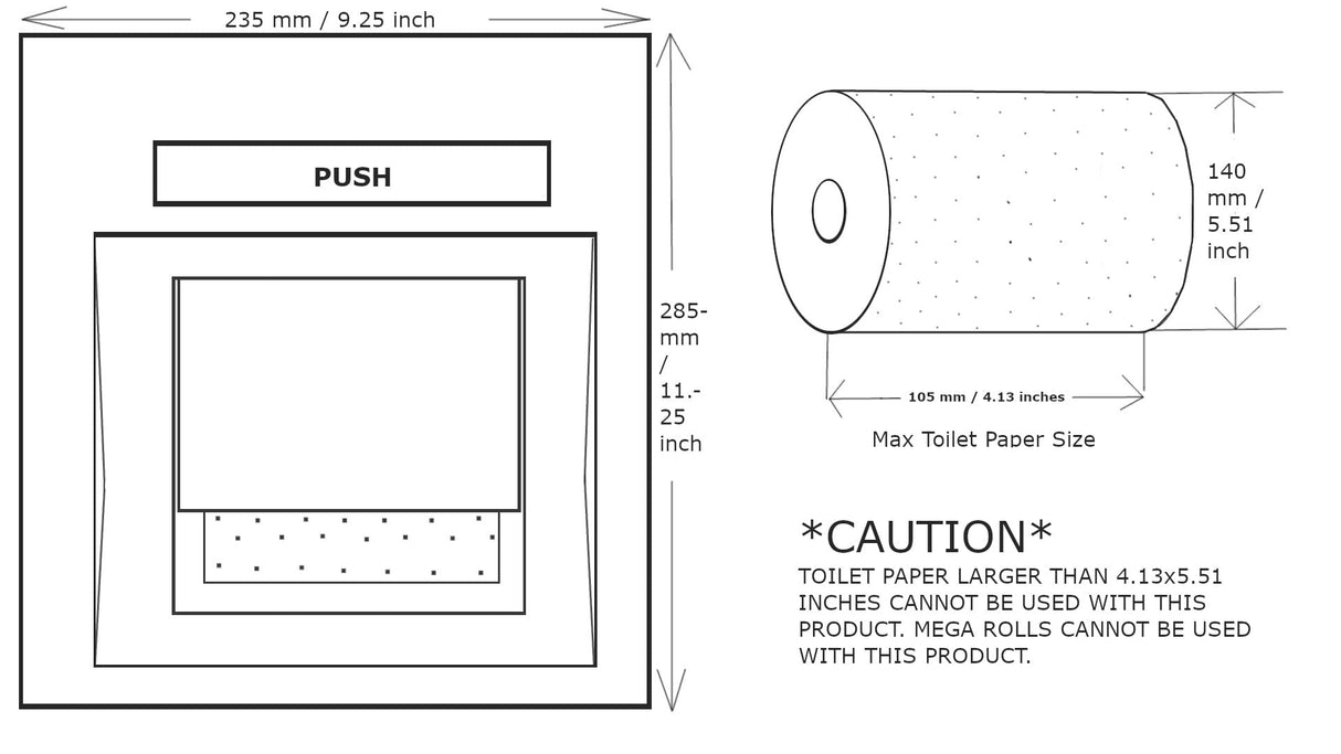KAISERAUM Recessed Toilet Paper Holder with Pop-Out Shelf, Tissue Paper Roll Holder with Anti-Drop Phone Tray, SUS304 Stainless Steel, Chrome, GP-014TC, Max Toilet Paper Roll Size (4.13x5.5 inches) KR KAISERAUM