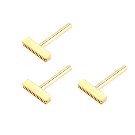 3pcs/set 30W/40W/60W T Soldering Iron Tips,T Tip Soldering Iron Brass Silicon with Hot Press Stripe LCD Screen Flex Ribbon Cable Repair,for LCD Screen Flexed Cable Repair Repair Soft Wire SALUTUYA
