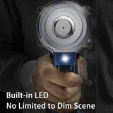 YIOU 20V MAX Cordless Impact Wrench Kit, 1/2 Inch, Compact, Blue YIOU