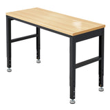Adjustable Workbench 48" 2000 Lbs Load Capacity Heavy Duty Wood Work Bench, Smooth Surface Work Table for Garage, Workshop, Office, Home, Commercial Antifir