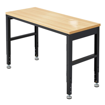 Adjustable Workbench 48" 2000 Lbs Load Capacity Heavy Duty Wood Work Bench, Smooth Surface Work Table for Garage, Workshop, Office, Home, Commercial