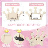 Blueweenly 12 Pcs DIY Picture Frame Painting Craft Kits for Kids Wooden Crown Princess Party Favors Paint and DIY Your Own Frame with 88 Cell Rhinestone Stickers 12 Color Paint for Girls Birthday Blueweenly