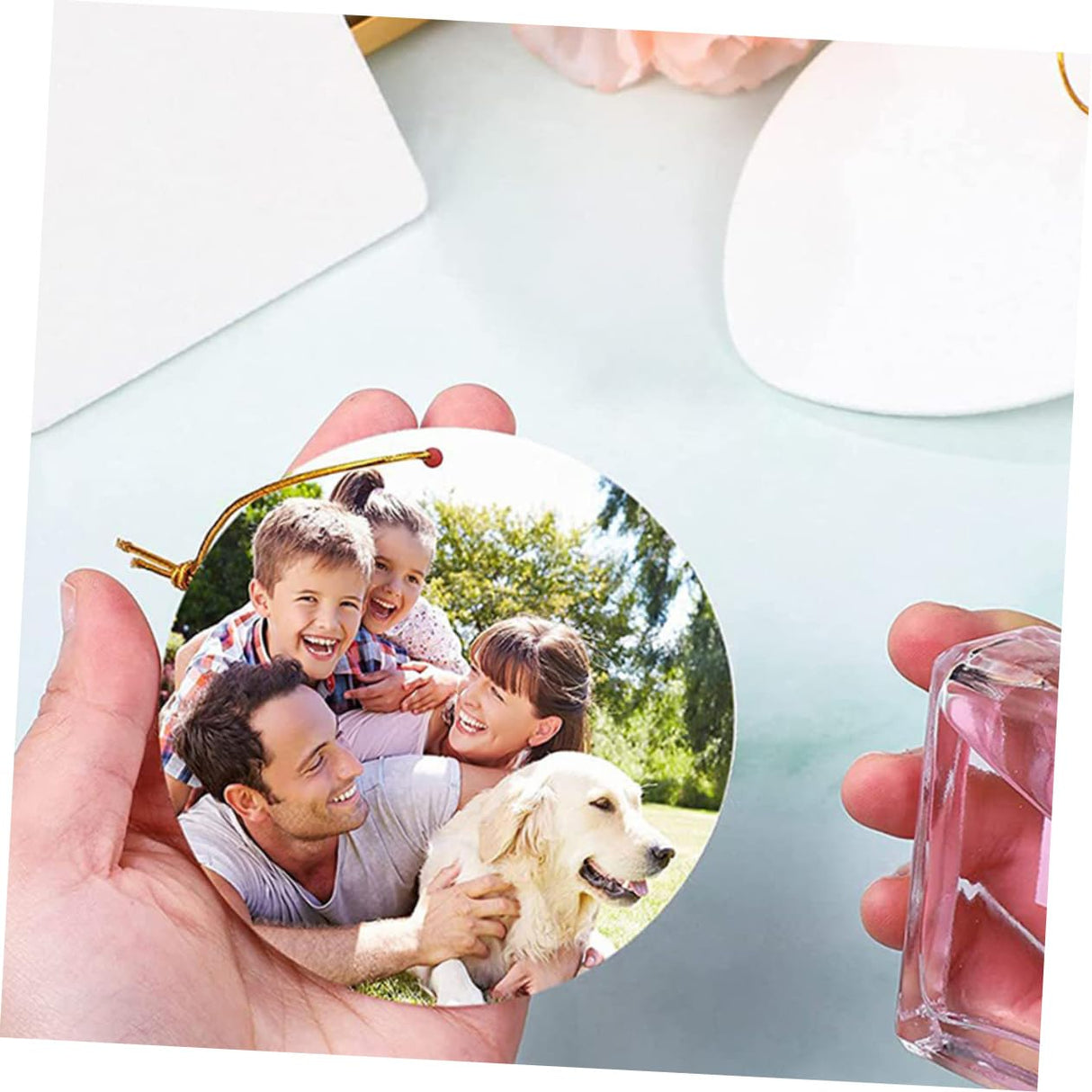 Tofficu 40 Pcs Sublimation Air Hanging Board for Home Scented Hanging Blanks DIY Heat Sublimation DIY Sublimation Blank Air Freshener White Felt Fragrance Car Tofficu