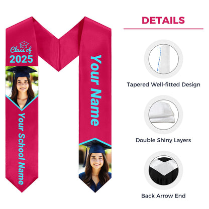 QOMOLANGMA 10PCS Sublimation Blank Graduation Stole Sash 60 in x 4.92 in Adult Bachelor Belt Double Layer Graduation Party Gift for Hear Press Transfer