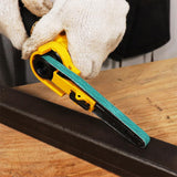 NuoDunco 3/8" Pneumatic Sander Air Belt Sander Set With 14Pcs Belts,Include Grit 60/80/120,1/4" Air Inlet Mini Air Belt Grinder Air Tool For NuoDunco