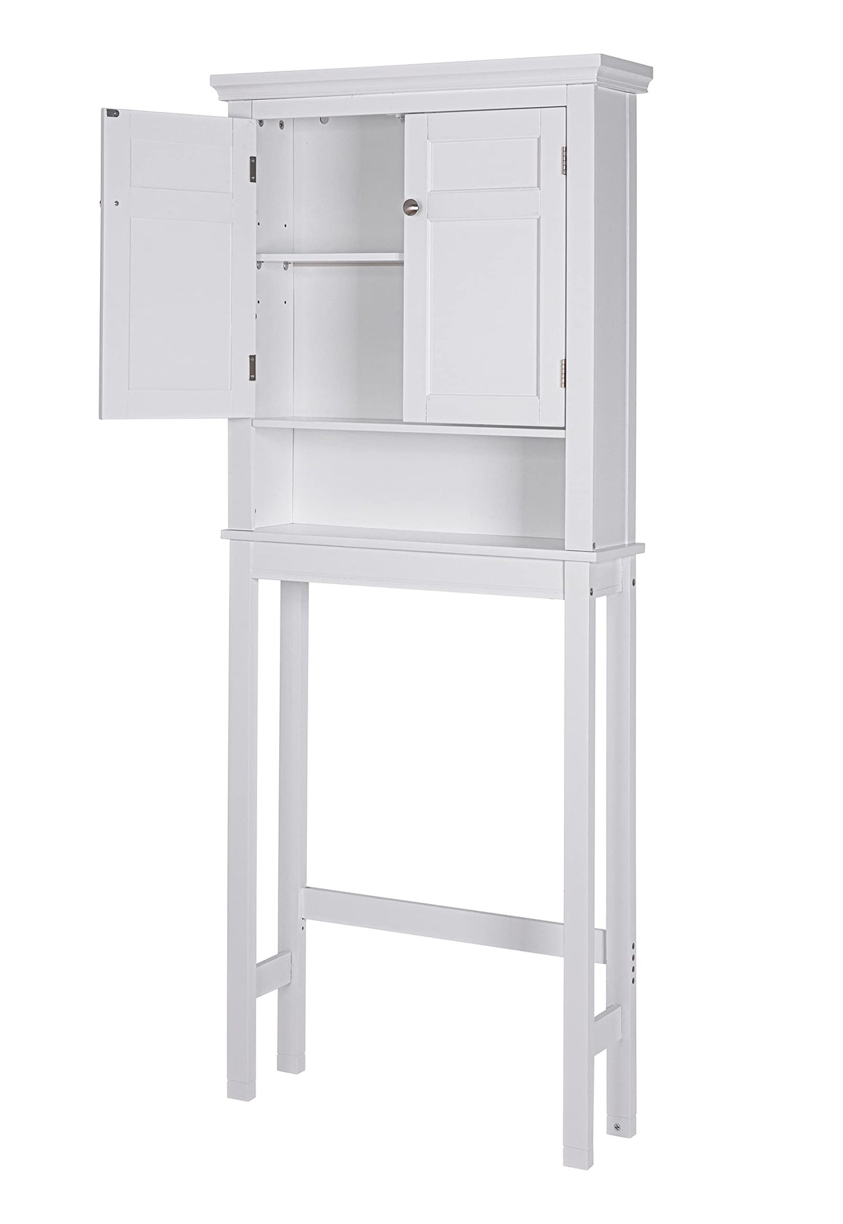 Spirich Over The Toilet Storage Cabinet, Bathroom Shelf Over The Toilet, Over Toilet Bathroom Organizer (White) Spirich