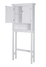 Spirich Over The Toilet Storage Cabinet, Bathroom Shelf Over The Toilet, Over Toilet Bathroom Organizer (White) Spirich