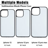 Konohan 6 Pieces Sublimation Blank Phone Case Cover Blank Printable Phone Case for DIY Customize Heat Press Rubber Protective Case(Compatible with iPhone 12/12 Pro) Konohan