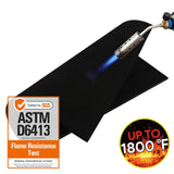 Matace 2 Pack 12x14 Inch Fireproof Welding Blanket & Pad, 5mm Thickened Fire Resistant Carbon Felt Cloth, Flame Retardant Fabric for Stove Wick, Heat Shield for Soldering, Firepit, Smoker, Black Matace