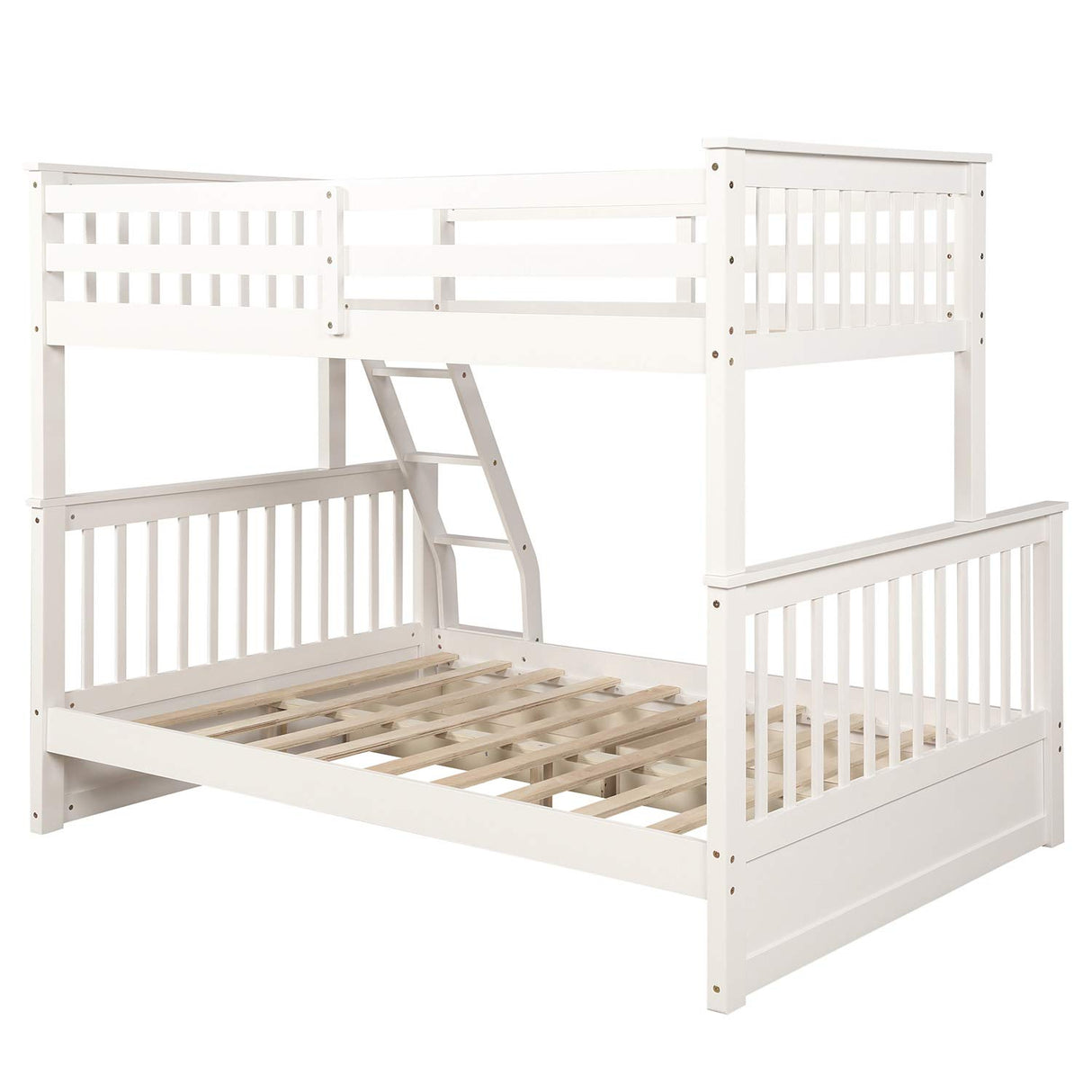 Harper & Bright Designs Twin Over Full Bunk Bed with Storage Drawers in White Harper & Bright Designs