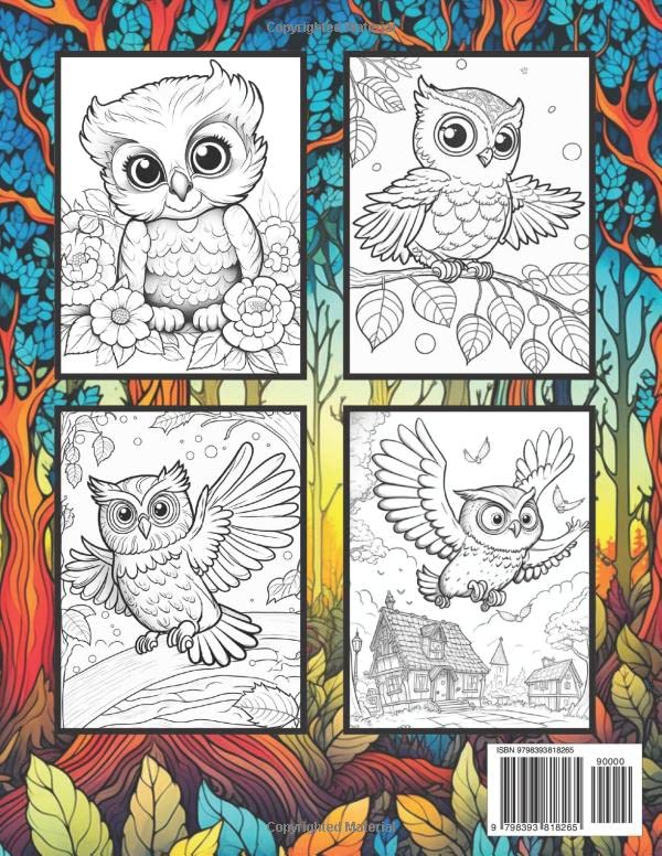 Owl Coloring Book: For Kids Majosta