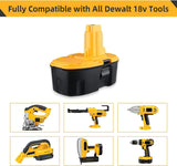 JAUKIST 18V Replacement Battery for DeWalt DC9096 5.0Ah 18 Volt XRP Replacement Batteries for DeWalt DE9096 DC9098 DE9098 DE9098 DW9096 DW9095 Cordless Power Tools 1 Pack JAUKIST