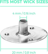 200pcs/20mm Candle Wick Tabs Metal,Metal Candle Wick Sustainer Tabs,Wick Base for Candle Making GSXRB