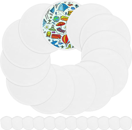 Gejoy 24 Pcs Foldable Flying Disc Fans Set Beach Flying Disc for Party Gift Halloween Christmas New Year (White Color) Gejoy