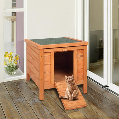 20" Wood Bunny Cage Rabbit Hutch Chicken Coop Pet House for Small AnimalsQ