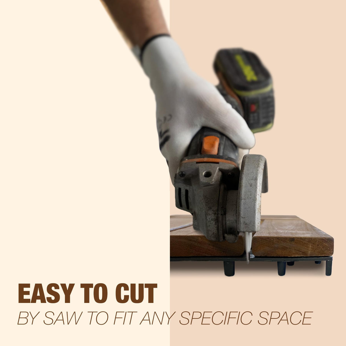 10 pcs Premium Acacia Wood Interlocking Decking Tiles – 12x12x0.9in Weatherproof Patio Flooring Outdoor – Interlocking Deck Tiles for Balcony, Backyar & Poolside, All-Weather Use (Golden Teak Finish) GREEN ALLUVIUM