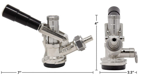 Kegco KC KT85D-L Keg Coupler D System, Black Kegco