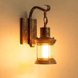Rustic Light Fixtures, Oil Rubbed Bronze Finish Indoor Vintage Wall Light Wall Sconce Industrial Lamp Fixture Glass Shade Farmhouse Metal Sconces Wall Lights for Bedroom Living Room Cafe(1 Pack) Yisuro