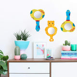 Vankcp 27pcs Creative DIY Wooden Mirror Mini Wooden Craft Painting Princess Unfinished Mirror for DIY Handmade Craft Party Decorations Vankcp