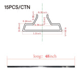 HUZJIEHUI 48 x 48 Slatwall Panels (Black) HUZJIEHUI