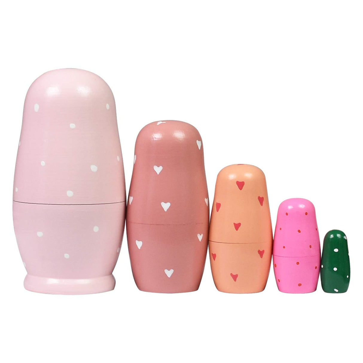 HYCLES Nesting Dolls Russian Matryoshka Wood Stacking Nested Set for Kids Handmade Toys for Children Kids Christmas Birthday Decoration Halloween Wishing Gift HYCLES