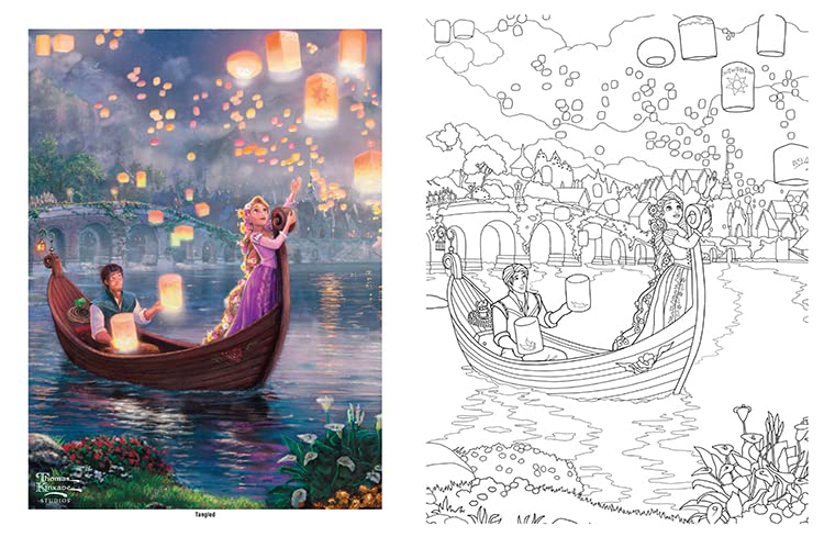 Disney Dreams Collection Thomas Kinkade Studios Disney Princess Coloring Book Andrews McMeel Publishing
