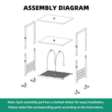 Kalrin Small Side Table, 3 Tier Moveable Small End Table, Record Player Stand with Records Shelf, Tall Nightstand for Bedroom, Living Room, Sofa, Office, Bathroom (Pure Black) Kalrin