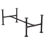 Niubid 16 inchIndustrial Pipe Table Leg Set - Dark Grey Rough Pipes Iron Base Legs for Coffee & End Tables, Desks, Nightstand - Vintage, Mid-Century Modern Aesthetic - 16 inch Niubid