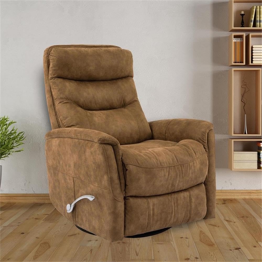 Pemberly Row Traditional Fabric Brown Swivel Glider Recliner (Two Pack) Pemberly Row