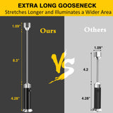 Barbecue Grill Lights, Grilling Gifts for Men Dad, BBQ Grill Accessories for Outdoor, Magnetic Base, Super Bright LED, 360 Degree Flexible Gooseneck, Stocking Stuffers, Pack of 2 Apicey