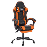 Gaming Chair with Footrest and Massage Lumbar Support, Ergonomic Computer Chair Height Adjustable with Swivel Seat and Headrest, Video Game Chair Swivel Computer Recliner for Adults NIONIK
