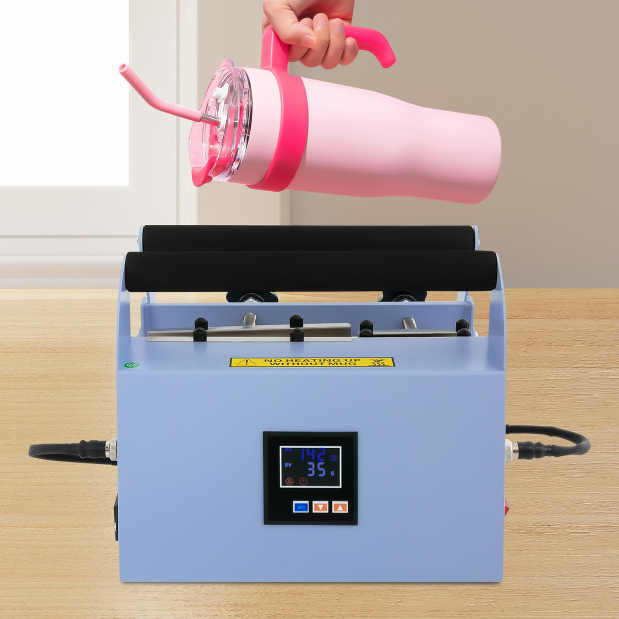 Pxolerig 40Oz Tumbler Heat Press Machine, 110V Heat Press Mug Tumbler Press for 40oz Car Cup Heat Press Sublimation Blank Skinny Tumbler Pro Mug Press Machine Pxolerig